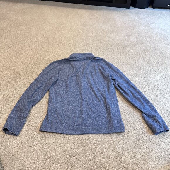 Lululemon Men's 1/2 Zip Long Sleeve Jacket Shirt Heather Blue Gray Run Gym SMALL - Picture 11 of 11